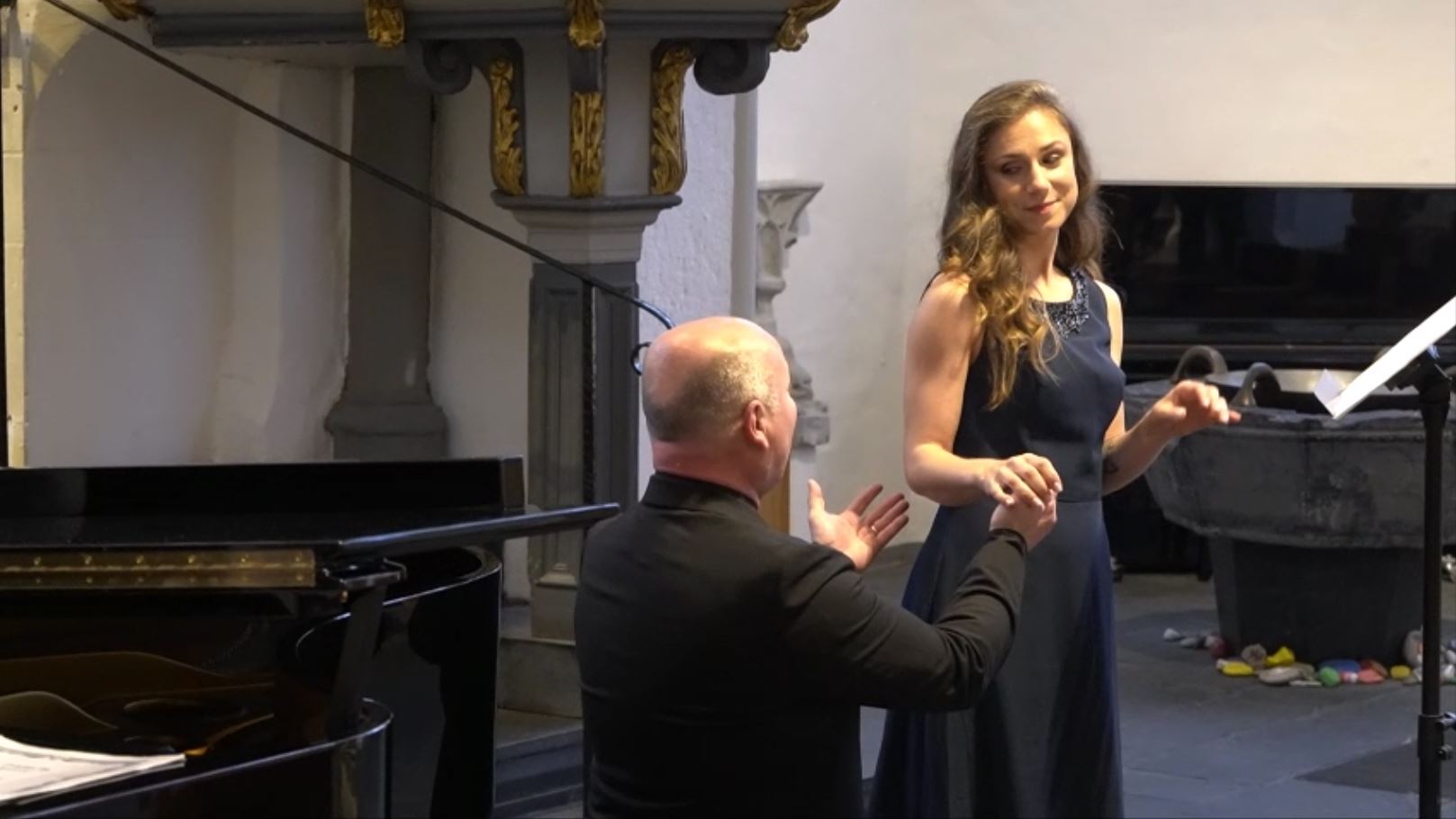 Ev. Stadtkirche Wülfrath - Duo Nadiia Sheremetieva / Irina Stoianova mit Thomas Gerhold (Foto: Iris Truschi)